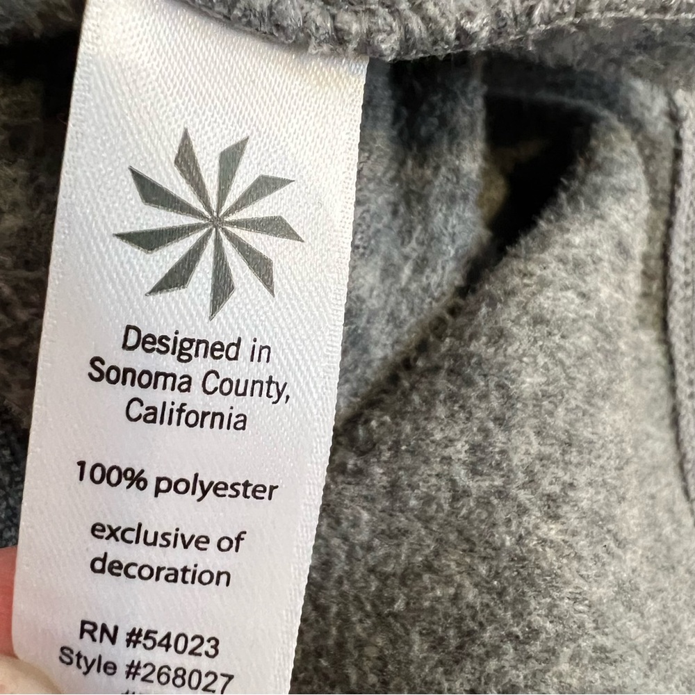 2 pc Athleta Bag 1/4 Zip Knit Sweater Fleece Flare Hem Sz S Gray Puff‎ Shoulders - Picture 14 of 16